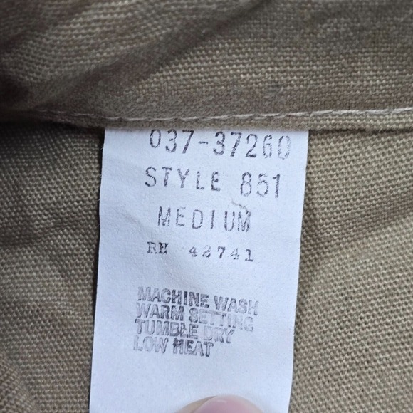 Vintage Rattlers Brand Shirt Mens Medium Khaki Button Up Long Sleeve Workwear - Picture 6 of 11